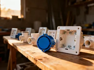 Projekt architektoniczny i wizualizacja 3D wnętrza garażu z naniesionymi liniami pomiarowymi określającymi wymiary.